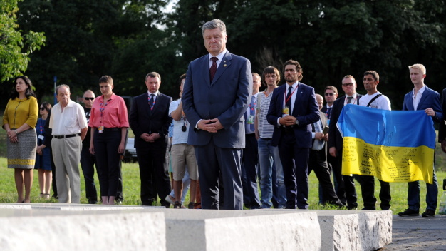 Prezydent Ukrainy oddał hołd ofiarom zbrodni wołyńskiej